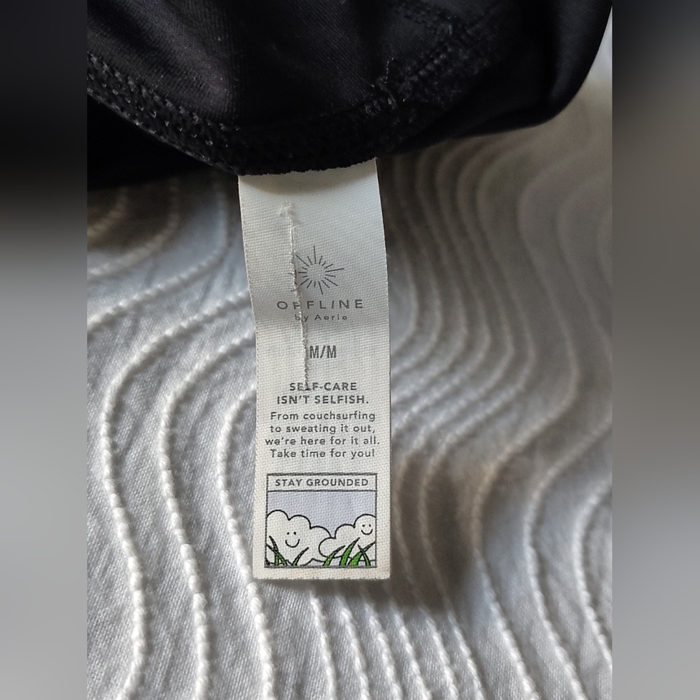 Aerie Offline Womens Goals High Waisted Legging 7/8 Hi-Rise Sz M Black Athletic - Picture 11 of 14